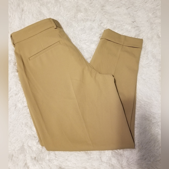 NWT Zara Dress Pants Women's Color Khaki Size 34 Bent From Below - Picture 8 of 14